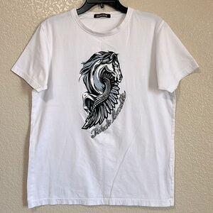 Roberto Cavalli Men’s Cotton Graphic Logo T-shirt
